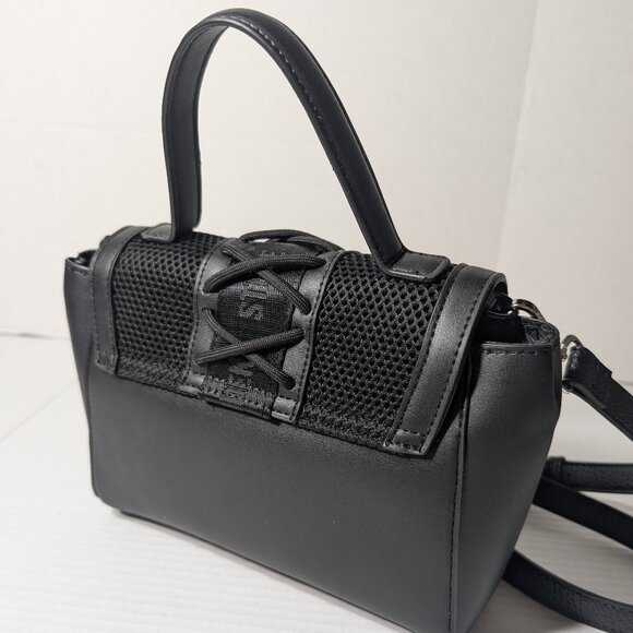 Steve Madden - leather black small purse with removable strap - New - Picture 3 of 12